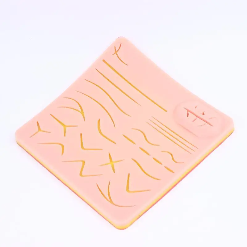 قابلة لإعادة الاستخدام مجموعة خياطة جراحية وسادة سيليكون الجلد الجروح خياطة الممارسة صدمة محاكاة الجروح التدريب نموذج للتدريس #3