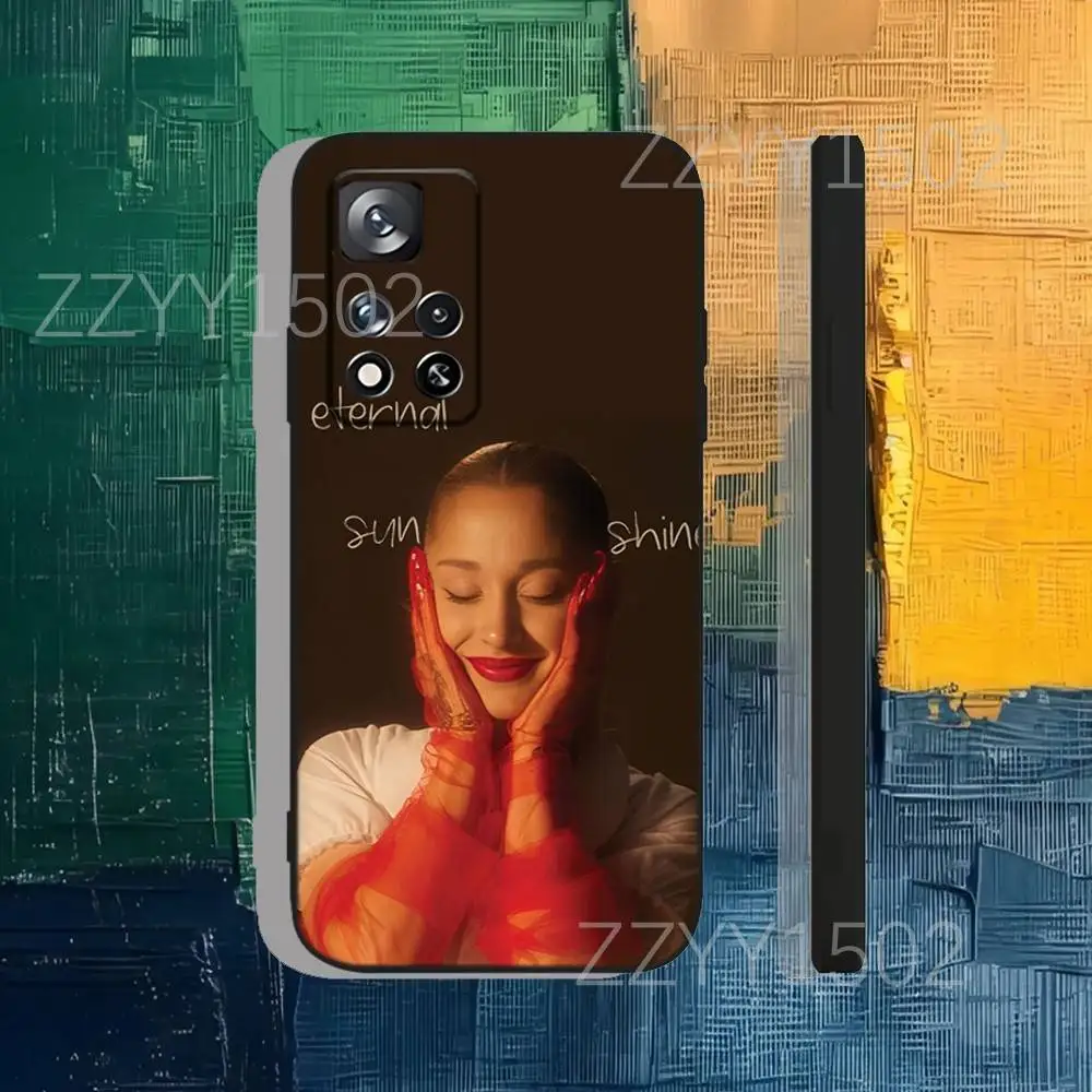 حافظة هاتف A-Ariana G-GrandeS Eternal Sunshine لهاتف سامسونج S25، S24، Ultra، S20، S30، Plus، S22، S23، Ultra، Plus، 5G سيليكون أسود ناعم