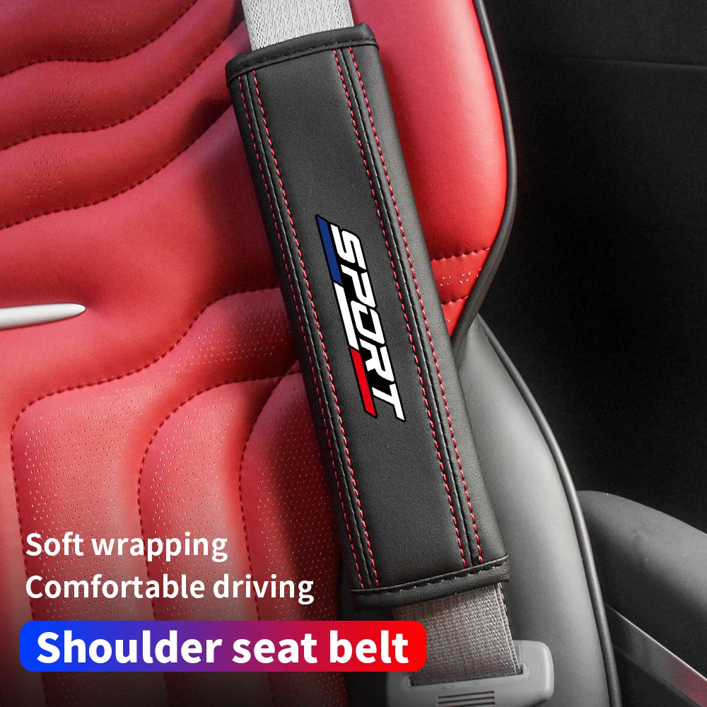 

Tri Colors Sport Car Seat Belt Cover Shoulder Protector Safety Belts Pads For Renault Captur Megane Duster Logan Clio Koleos