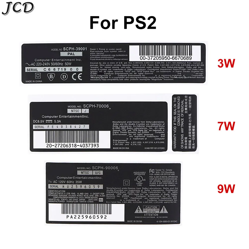 JCD 1pcs Security Seal Sticker Label For PS2 Console 3W 7W 9W 30000 70000 90000 SCPH-39001 SCPH-70006 Controller Warranty Seals