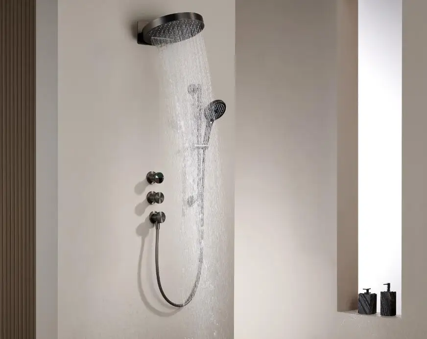 3 Function Outlet Rainfall Concealed Wall Mounted  Bathroom Water Shower Faucet Set System Fixtures