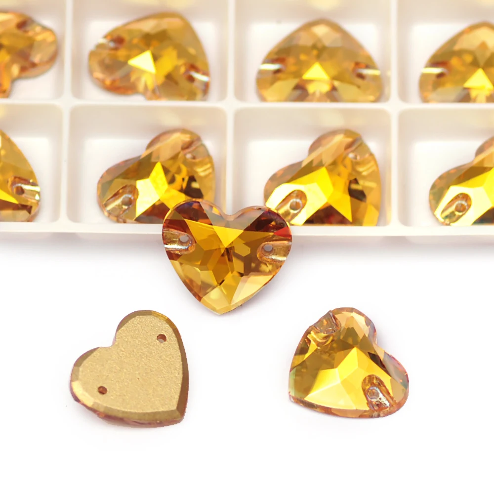 PUBRILEX Sunshine Gold Aufgenähte Strasssteine DIY Nähzubehör Kristalle Flache Rückseite Aufnähsteine für Kleidung und Taschen – Detail 9