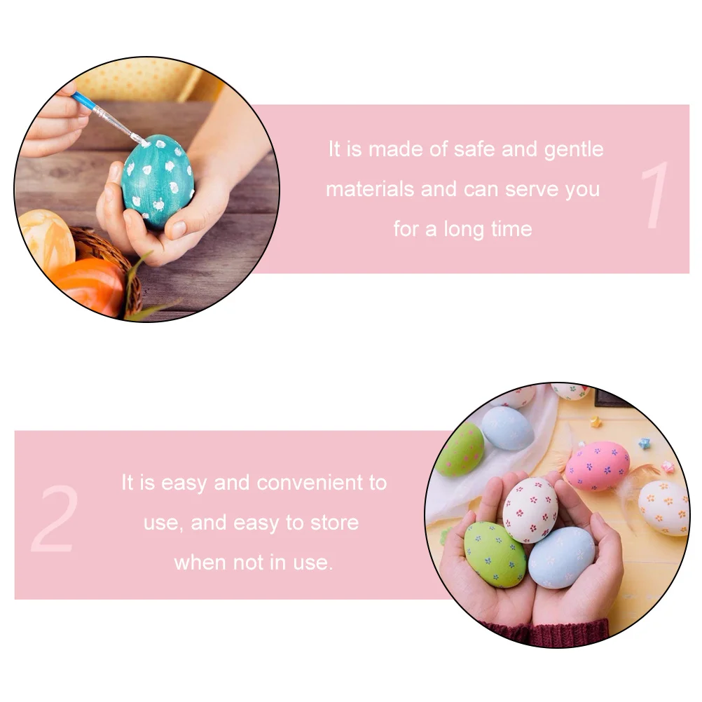 ชุดงานฝีมือไข่ไม้ DIY 2 ชุด ไข่ไม้ยังไม่เสร็จ สำหรับระบายสีด้วยมือ สำหรับเด็ก กิจกรรมศิลปะเพื่อการศึกษา งานฝีมือไม้เปล่า