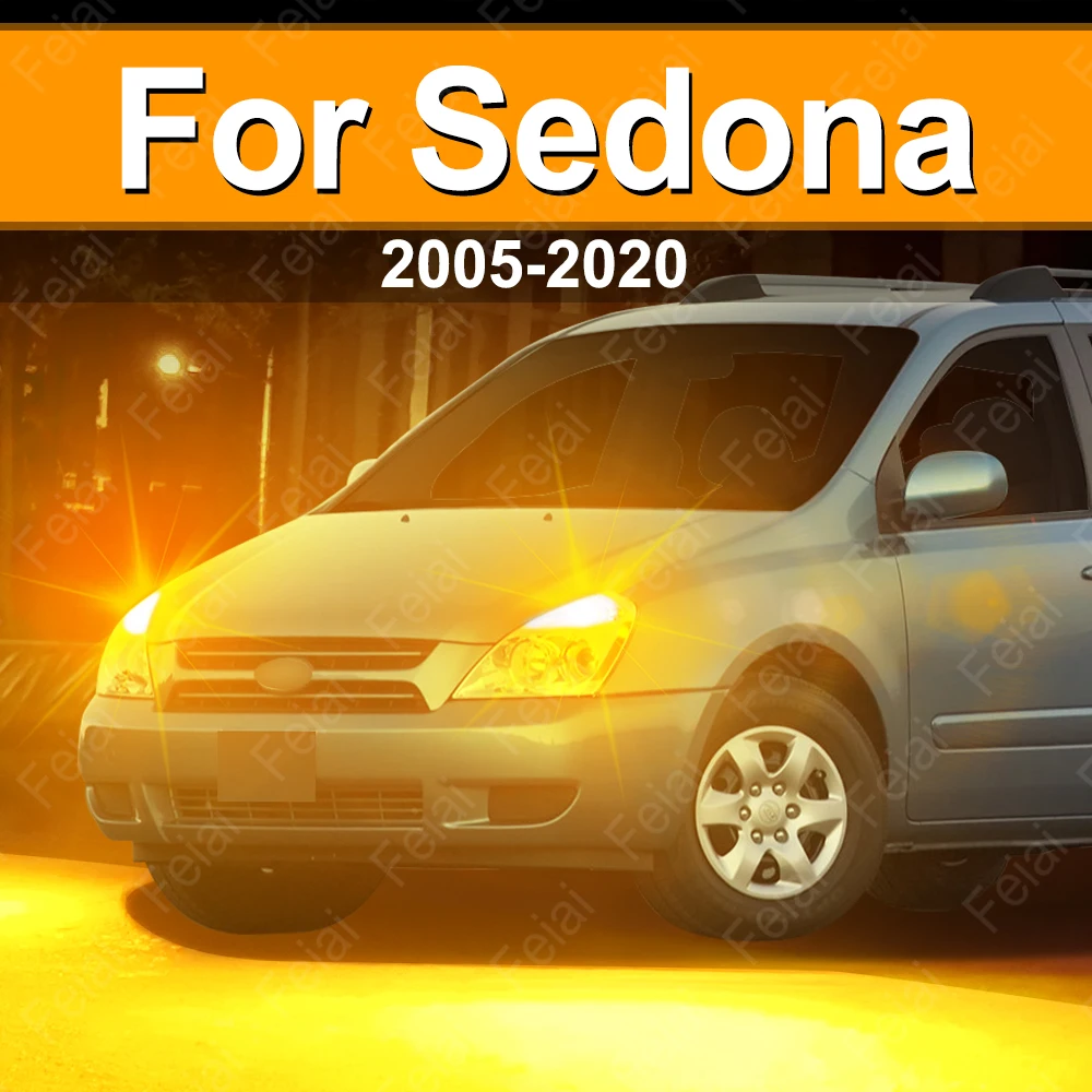 

LED Turn Signal Lights Indicator Bulb For Kia Sedona VQ YP Accessories 2005-2014-2020 2008 2009 2010 2011 Amber Turn Signal Lamp