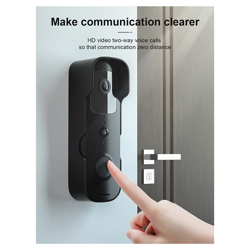 Tuya Smart Waterproof Video Doorbell, 1080P FHD Wireless Camera With Night Vision, Digital Door Intercom Viewer