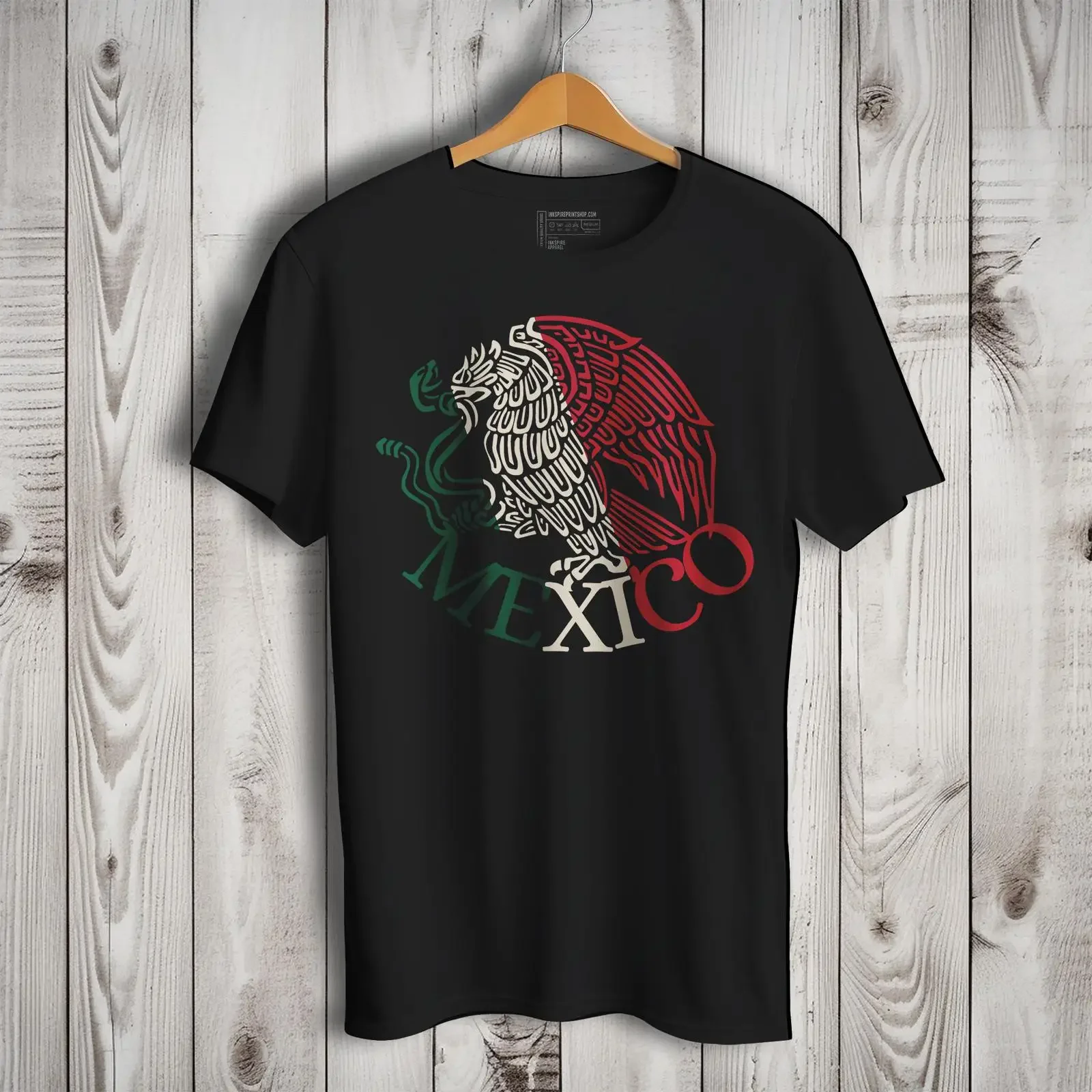 Camiseta Playera Patriota de México con Bandera Mexicana y Águila 2020, Estilo Vintage Lavado, Suave y Elástica para Uso Diario