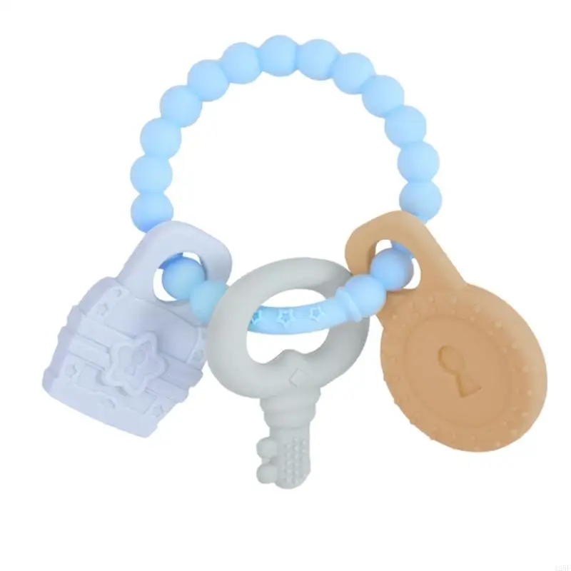 Silicone Teething Toy Cartoon Bracelet Pendant for Baby Girl Boy Shower Gift 425F