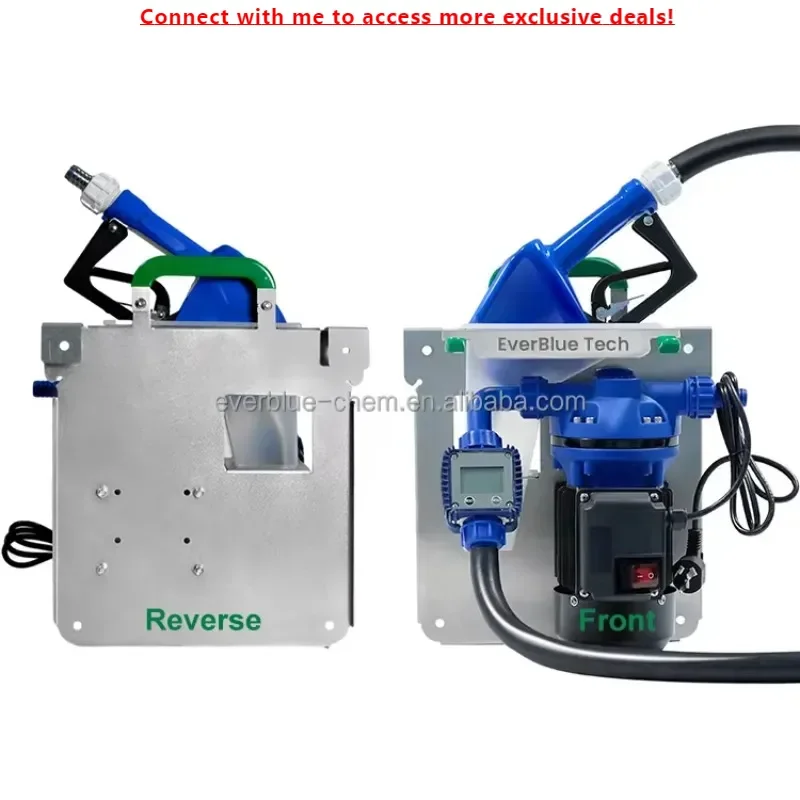 

EverBlue AdBlue Dispenser Filling Machine Adblue Transfer Pump Kit EPDM Hose SS304 Automatic Nozzle Diaphragm Pump Power 330W