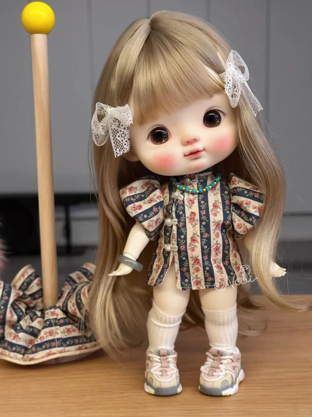 2026 New BJD 1/6 datou rourou Qbaby Big head Resin Doll Fashion Girl Smile Spot makeup