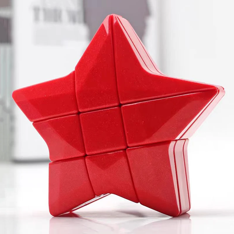 YJ Heart Apple Shaped Red Love Speed Cube Sensory Quiet Fidget Toys for Kids & Adults Educational Mind Challenges Unique Gifts