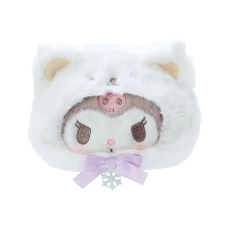 Kawaii sanrio cinnamoroll saco de armazenamento de pelúcia mymelody kuromi bonito urso polar série carteira pingente mochila presente decorativo