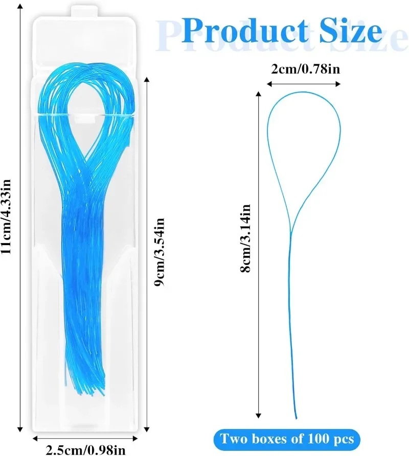 Set van 2 Floss Threader 70CT Tandheelkundige Reiniging Floss Threader voor Bretels Bruggen en Implantaten Multi Floss Aids Nylon Loop Design