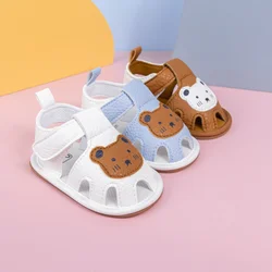 Summer Baby Toddler Shoes 0-18 Months Baby Soft Bottom Non-slip Head Wrapped Anti-collision Hundred Sandals Classic Bear Shoes