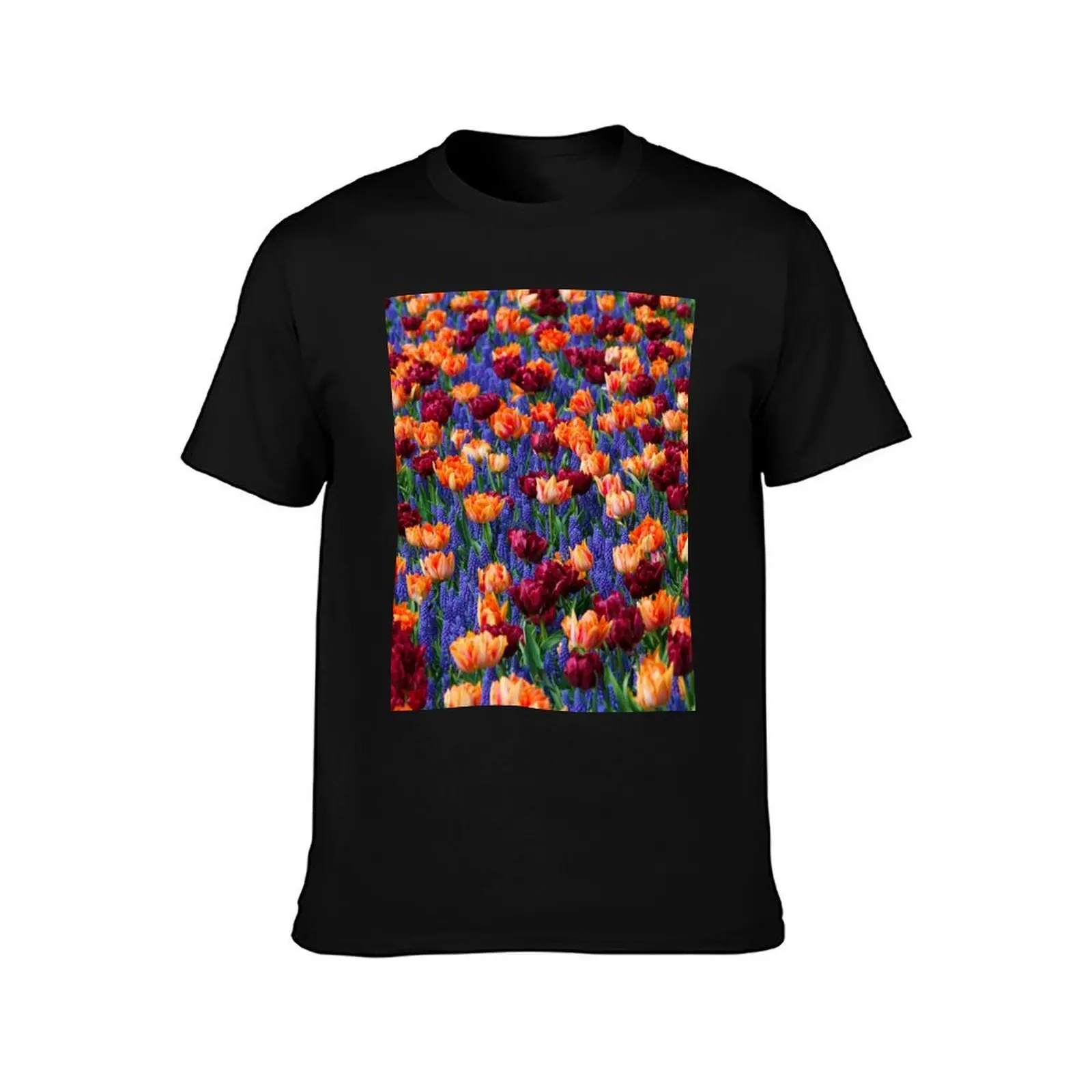 Colorful flower meadow T-Shirt Holiday Party T-Shirt for Men