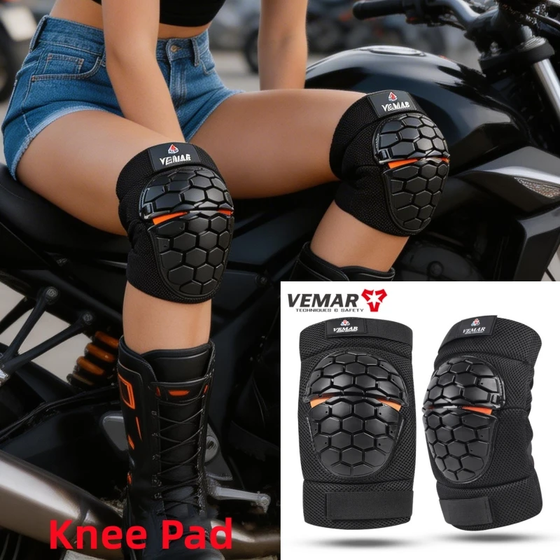 

Мотозащита для коленей VEMAR Knight Style: наколенники для мотокросса, внедорожных гонок и езды, защитная экипировка для ног