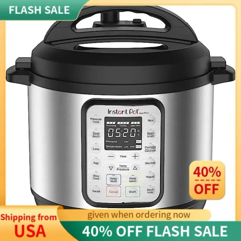 

QWQJQWInstant Pot Duo Plus 9-in-1 Electric Pressure Cooker,Slow Cooker,Rice Cooker,Steamer,Sauté,Yogurt Maker,Warmer& Sterilizer