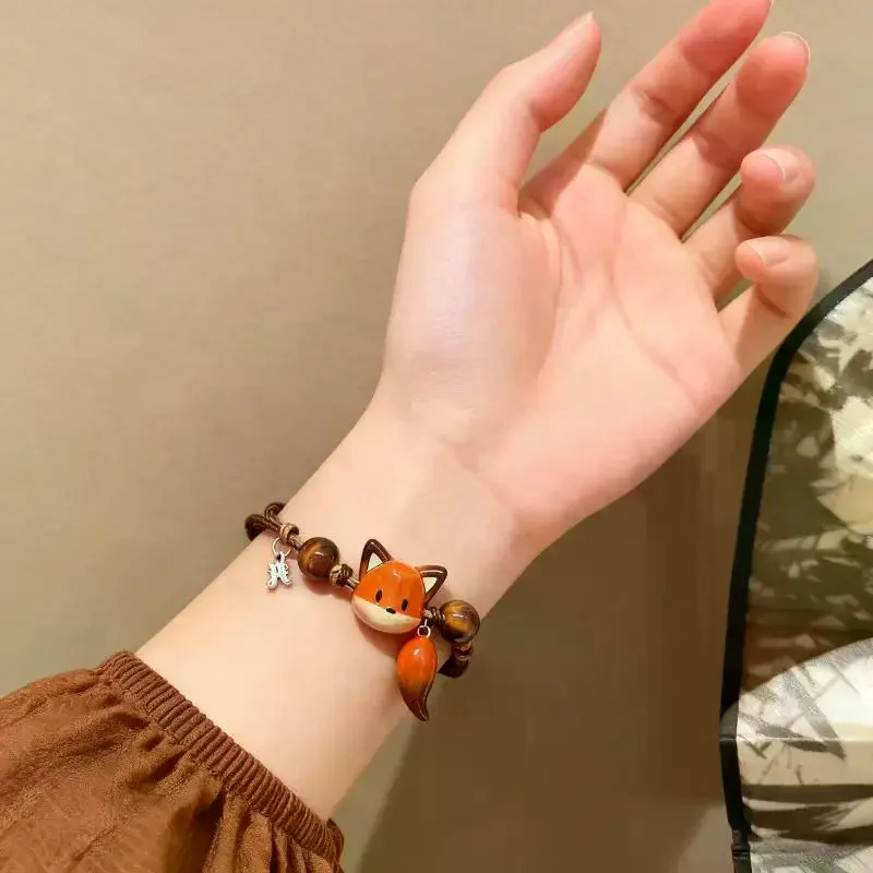 1 Stück kreatives, handgefertigtes Armband in Tierform, niedliches kleines Fuchs-Armband, einzigartige Accessoires für Damen, für den Alltag, Partys, Geschenk