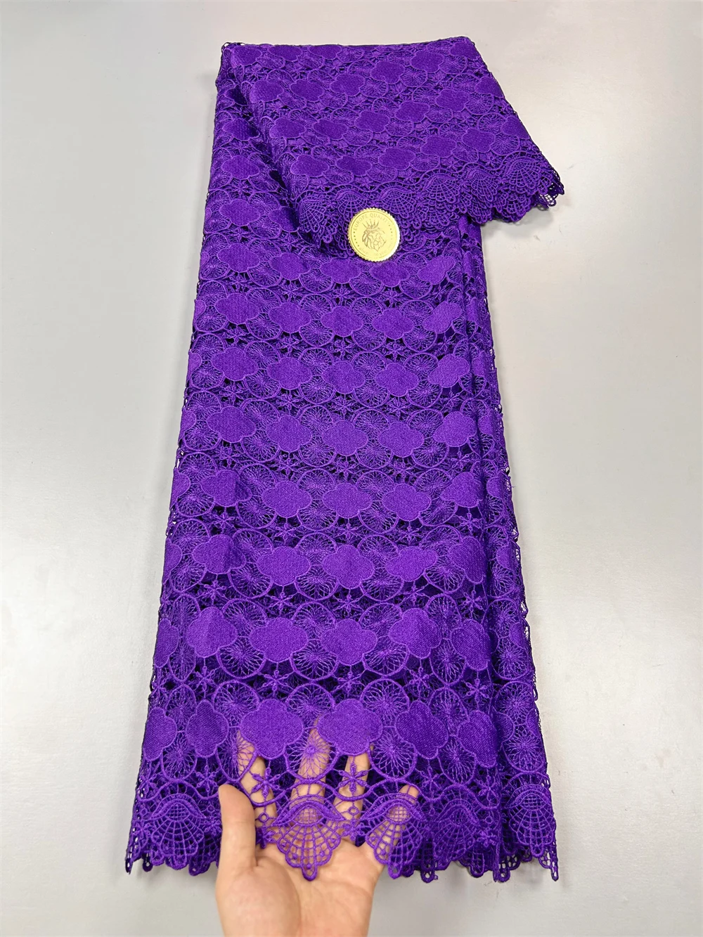 Nigerian Guipure Cord Lace Fabric 2025 High Quality Lace Embroidery African Milk Silk Lace Fabric For Wedding Sewing Dress
