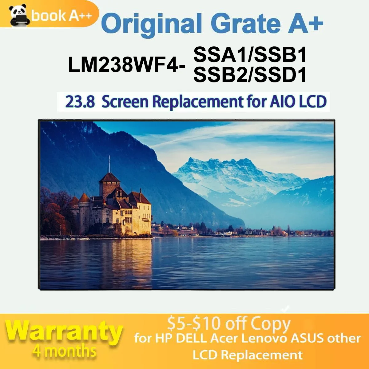 Original New LM238WF4 SSA1 LM238WF4 SSB1LM238WF4 SSB2 LM238WF4 SSD1 23.8 Inch All-In-one Computer LCD Display