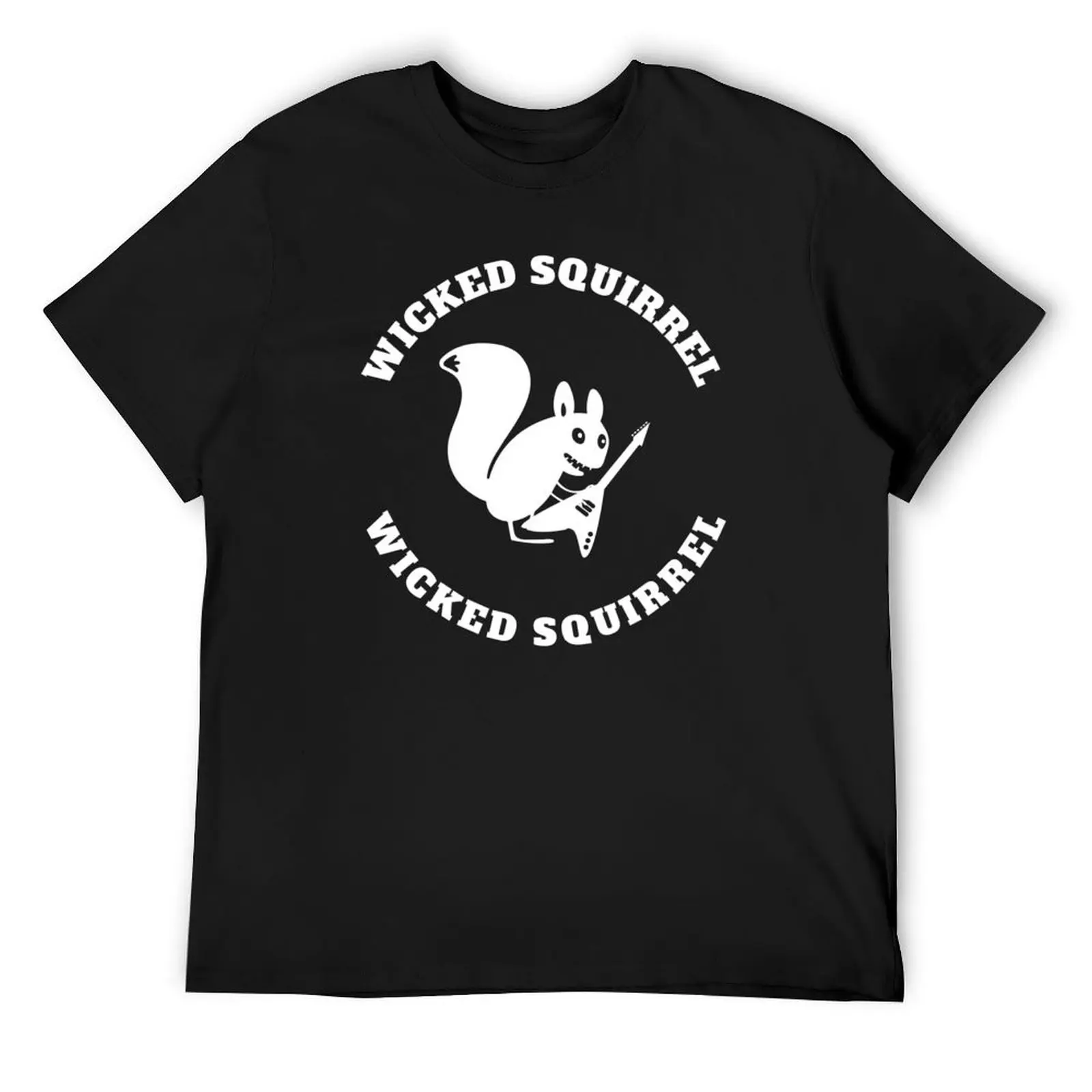 

Wicked Squirrel White Logo T-Shirt plus size clothes boys animal print vintage oversized t shirts for men