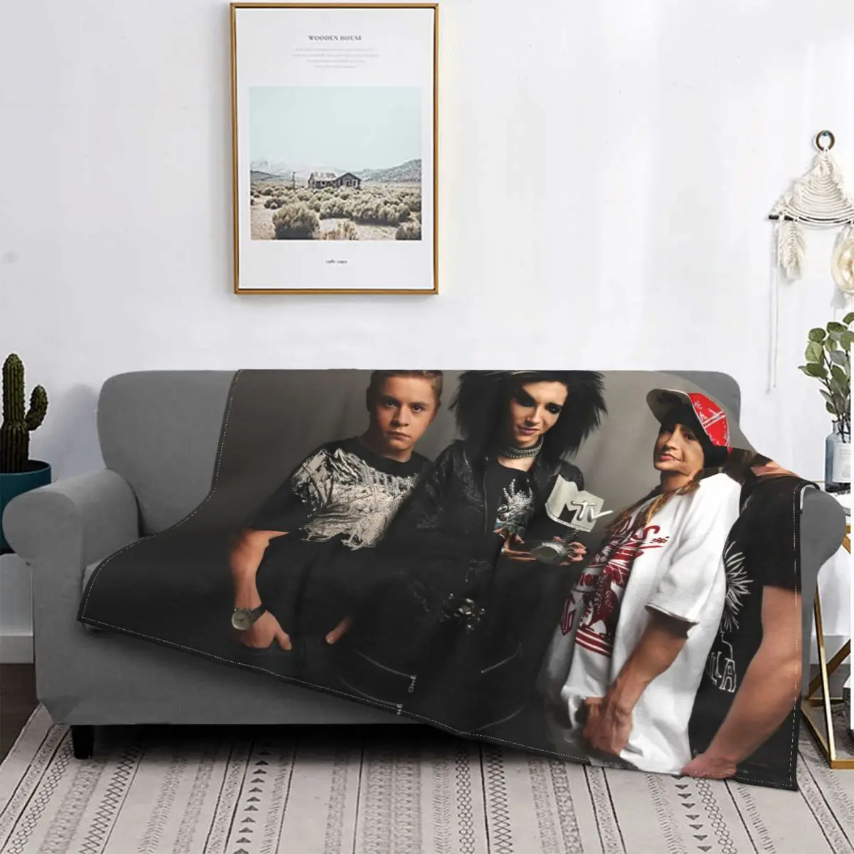 Tokio Hotel Band Blanket Fleece Textile Decor Multifunction Ultra-Soft Throw Blanket for Home Travel Quilt