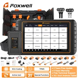 2024 Foxwell GT75TS OBD2 Automotive Scanner ECU Coding TPMS Service 31 Reset Bidirectional OE-level OBDII Car Diagnostic Scanner