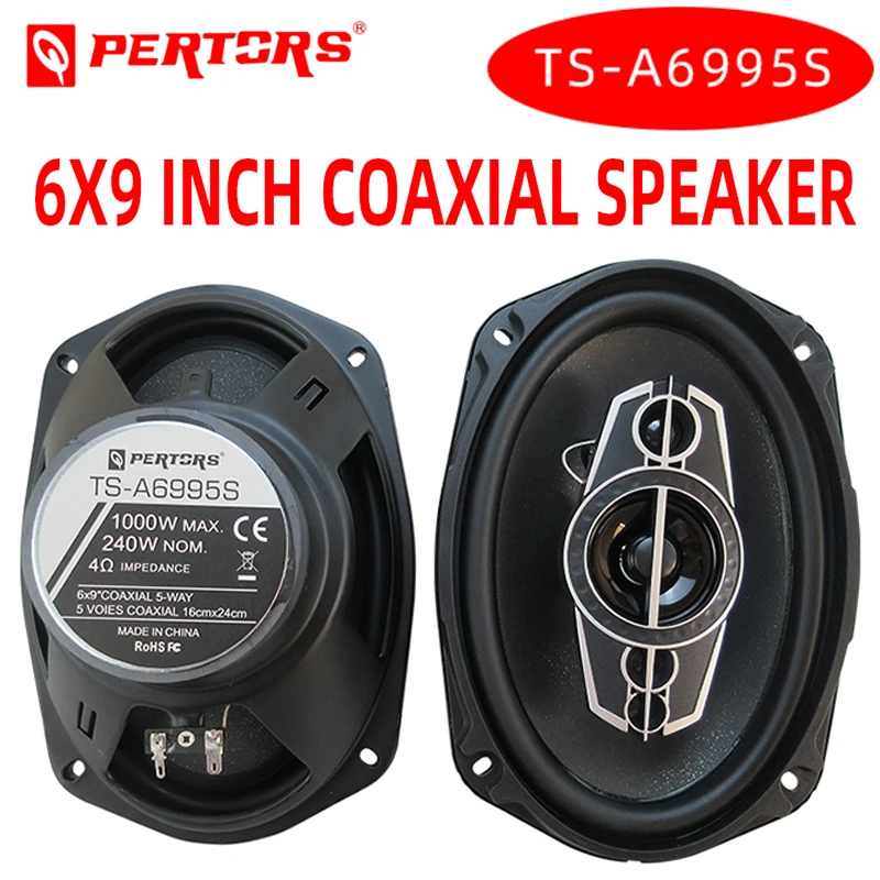 

Pair of 6X9 Inch 1000W 5-Way Car Door Hifi Coaxial Speakers, High-Resolution Audio, Stereo Audio Output for Car modification