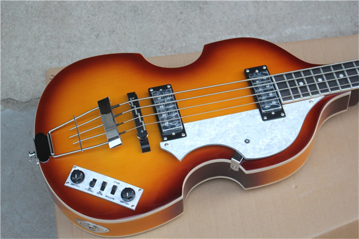 sunburst Hofner Violin BB2 bass Hofner BB2 contemporary electric bass flame maple hofner bass guitar free shipping