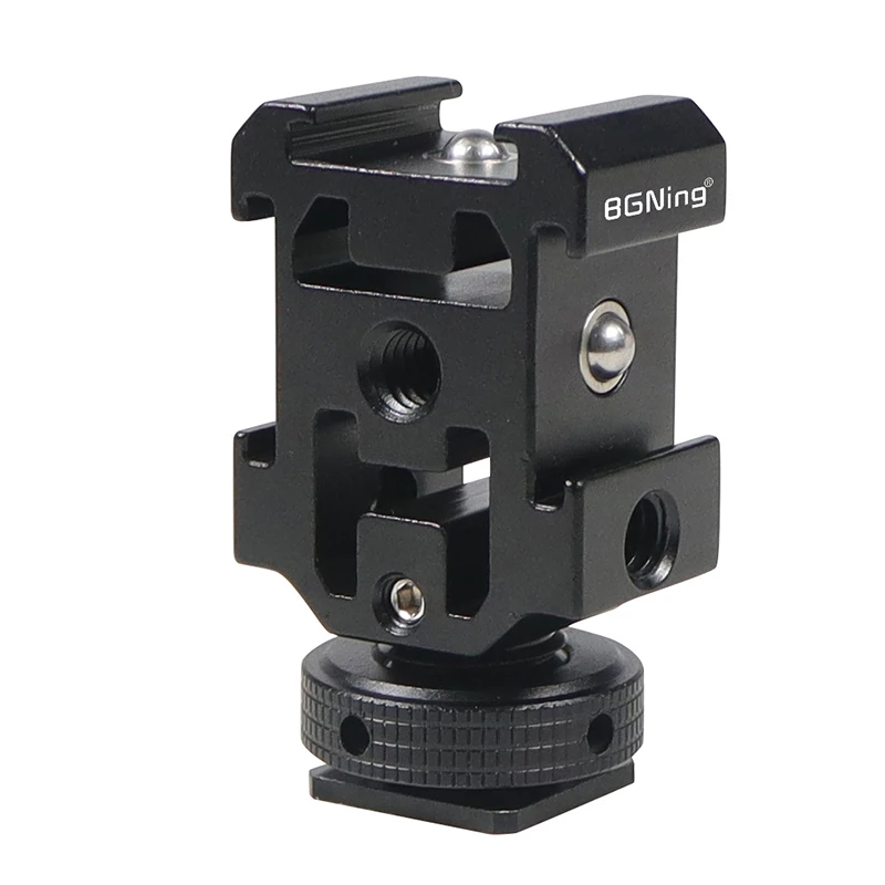 Triple Hot Cold Shoe Mount Adapter 1/4 Halter für Nikon Canon DJI MIC 2 SLR Stativ Mikrofon Licht Audio Recorder Ständer Halterung – Detail 11