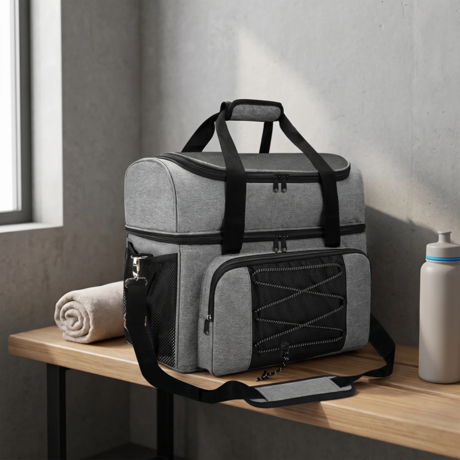 Bowling Bag with Ball Cradle Padded Bowling Bag with Shoe Compartment Structured Spacious for Bowlers, League Night view 3