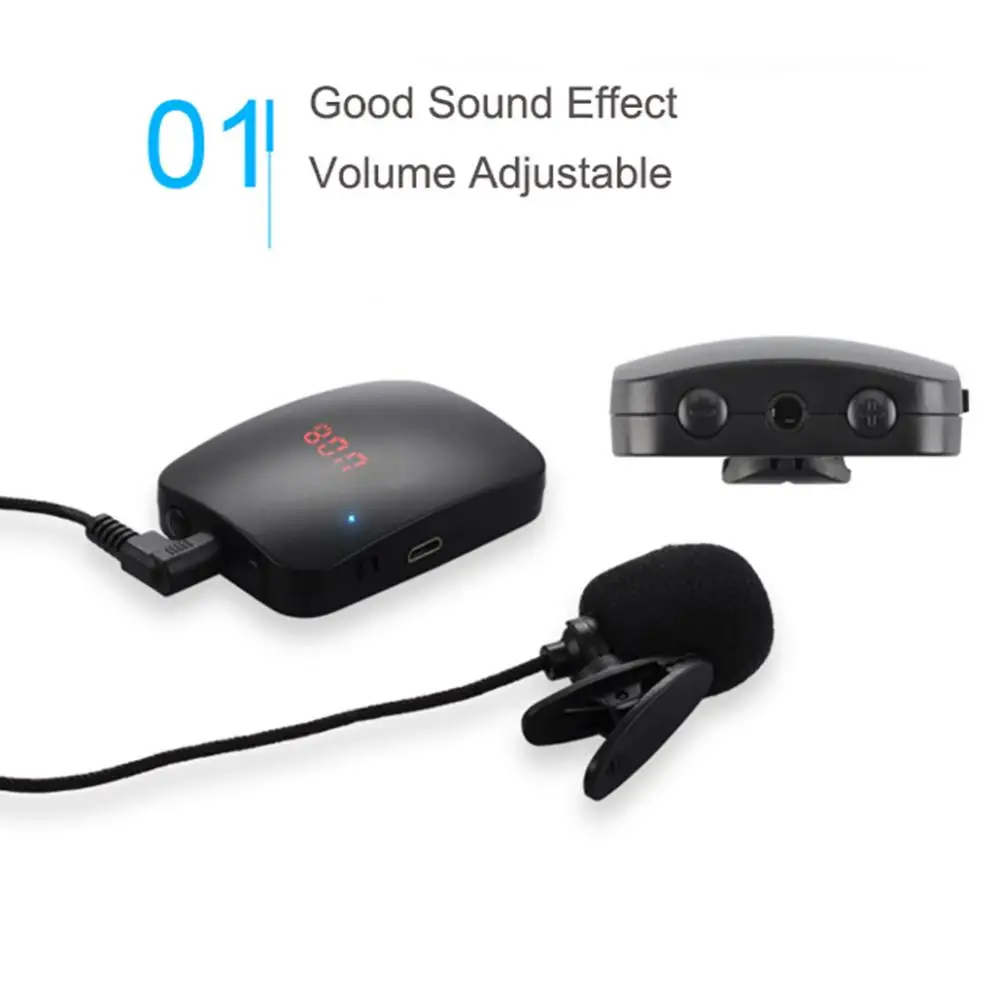 Wireless Microphone FM Radio Transmitter Headset Collar Guide Clip-on-collar Headset Type Mic For Voice Amplifier Stage Speakers