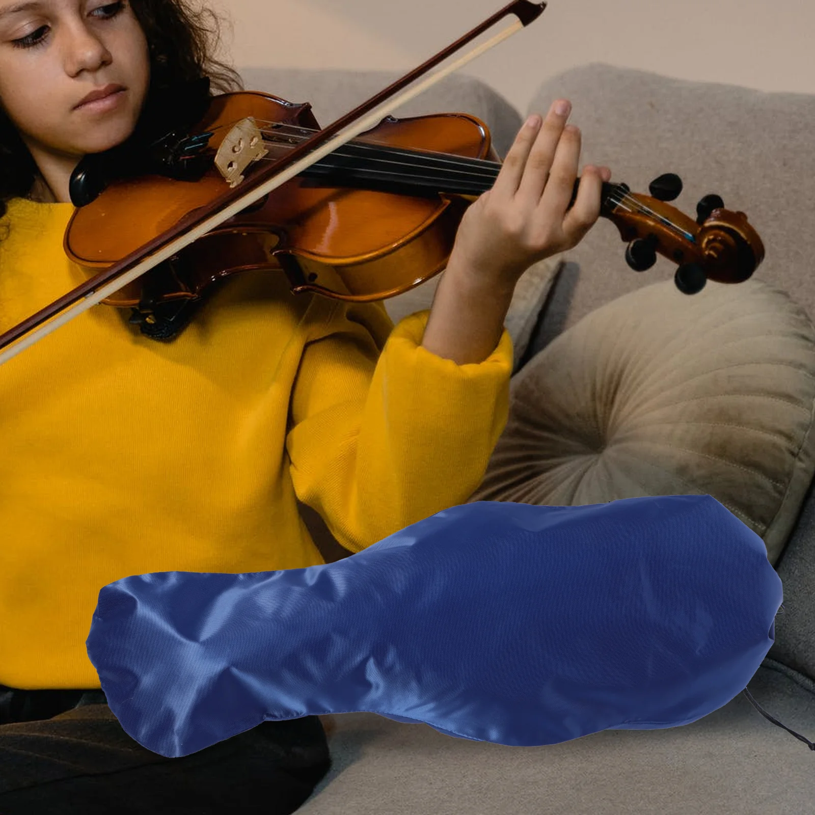

Silk Fabric Violin Cover Exquisite Design Durable Protection for Musical Instruments Violin Cover String Instrument Protector