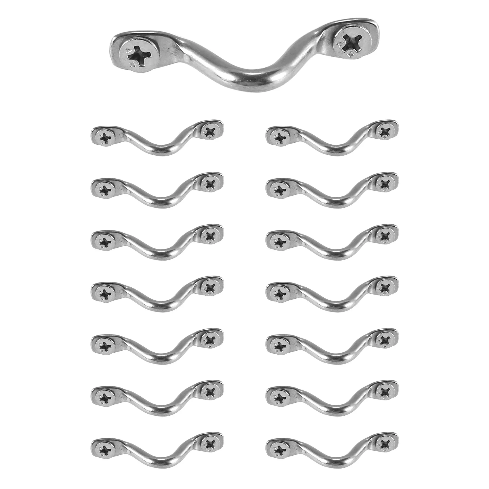 15Pcs Stainless Steel Peck Plate Eye Plates Ceiling Hook Kayak Eye Plate Kayak Pad for Kayak Canoe, Kayak Canoe Rigging