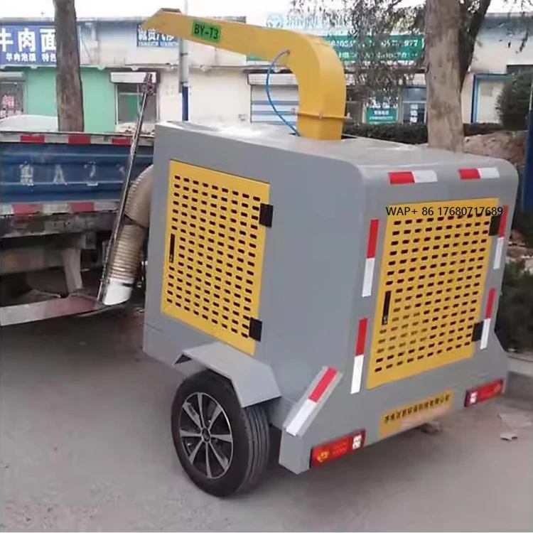 New Condition Leaf Vacuum Trailer Vacuum Leaf Collector Trailer Engine Type Big  Horse Power