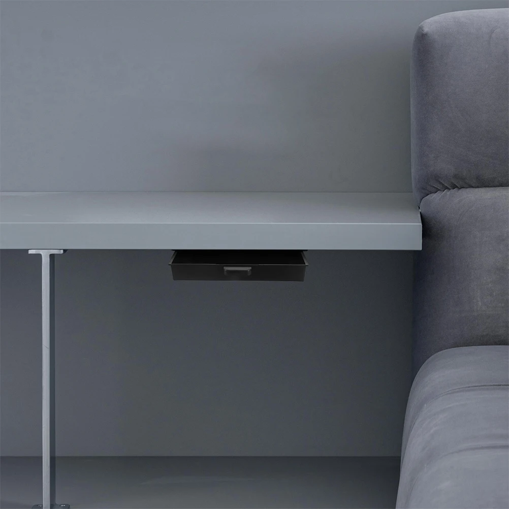 2 Pcs Desk Under Storage Box Pull Out Kitchen Cabinet ganizer Office Shelf Holder Slide Out Drawer Under Shelf Drawer Table