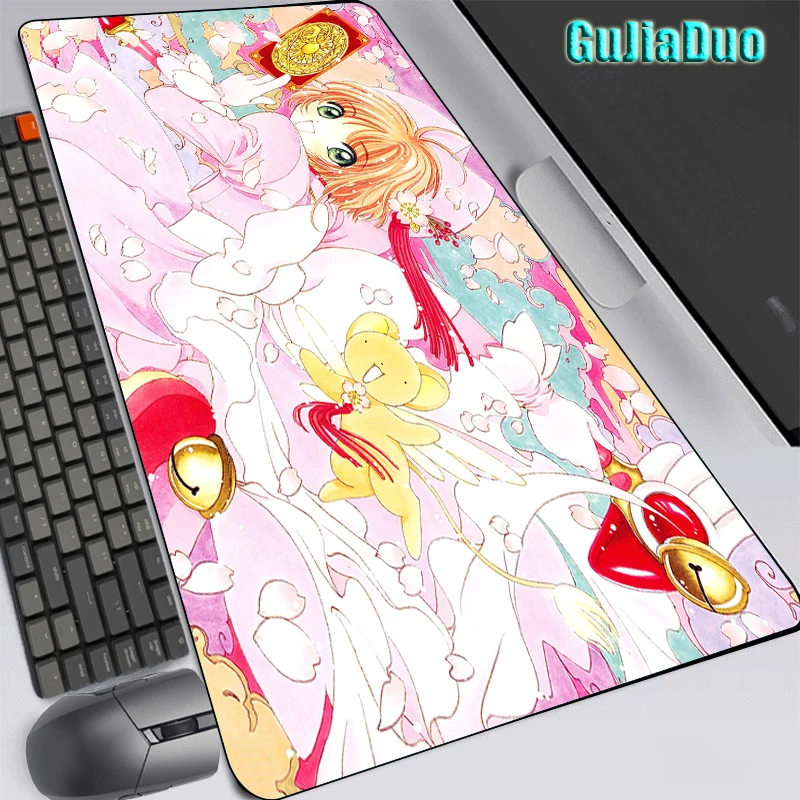 80x40 Sakura Cartoon Mouse Pad Computer Keyboard Table Pad Gaming Accessories Kawaii Comic Mousepad for Gamer Desk Mat Carpet