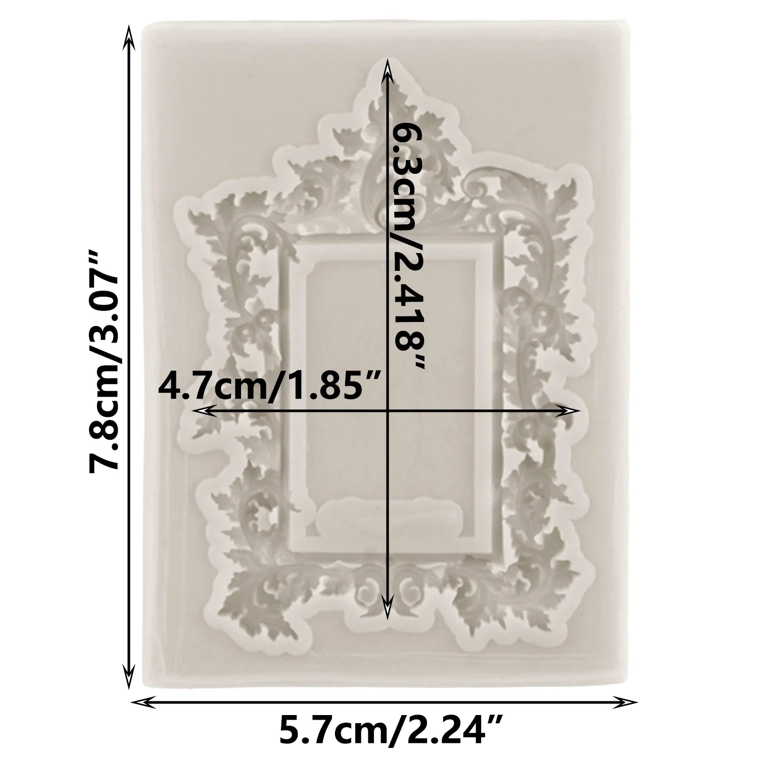 Baroque Frame Leaf Relief Silicone Mold DIY Wedding Fondant Molds Resin Mould Cake Decorating Tools Chocolate Gumpaste Moulds