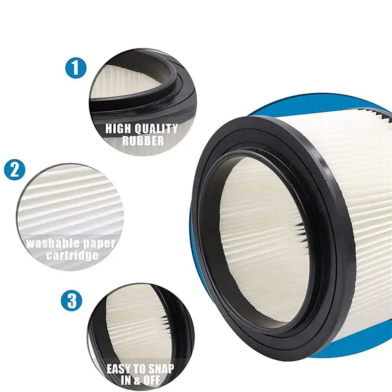 A005-2X Replacement Filter For Craftsman 9-17810 Wet Dry General Purpose Vacuum Cleaner Fit 3 & 4 Gallon