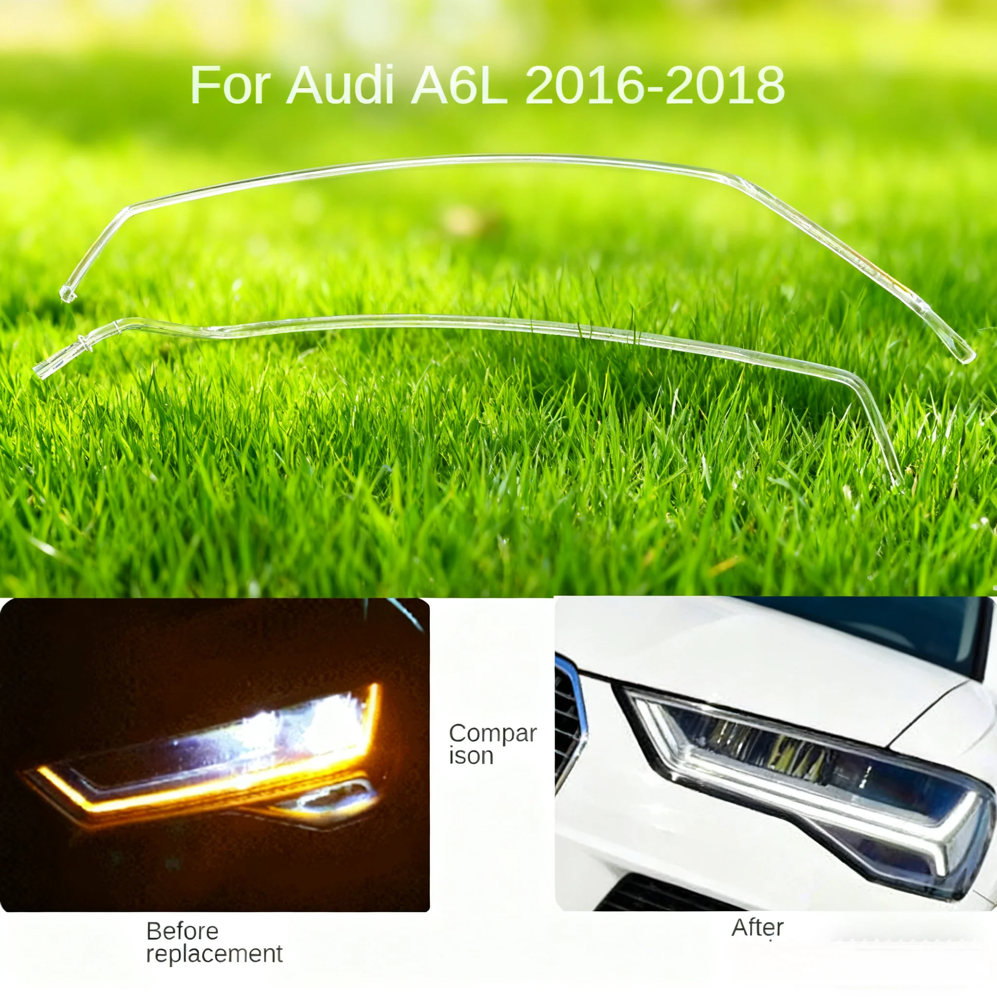 

For AUDI A6L C7PA LED 2016-2018 DRL Light guide plate Light guide tube Headlight Daytime Running Light Guide Angel Eye