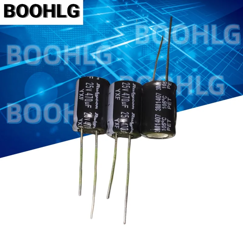 10PCS 470UF 25V Electrolytic Capacitor 25V 470UF High Frequency Low Resistance