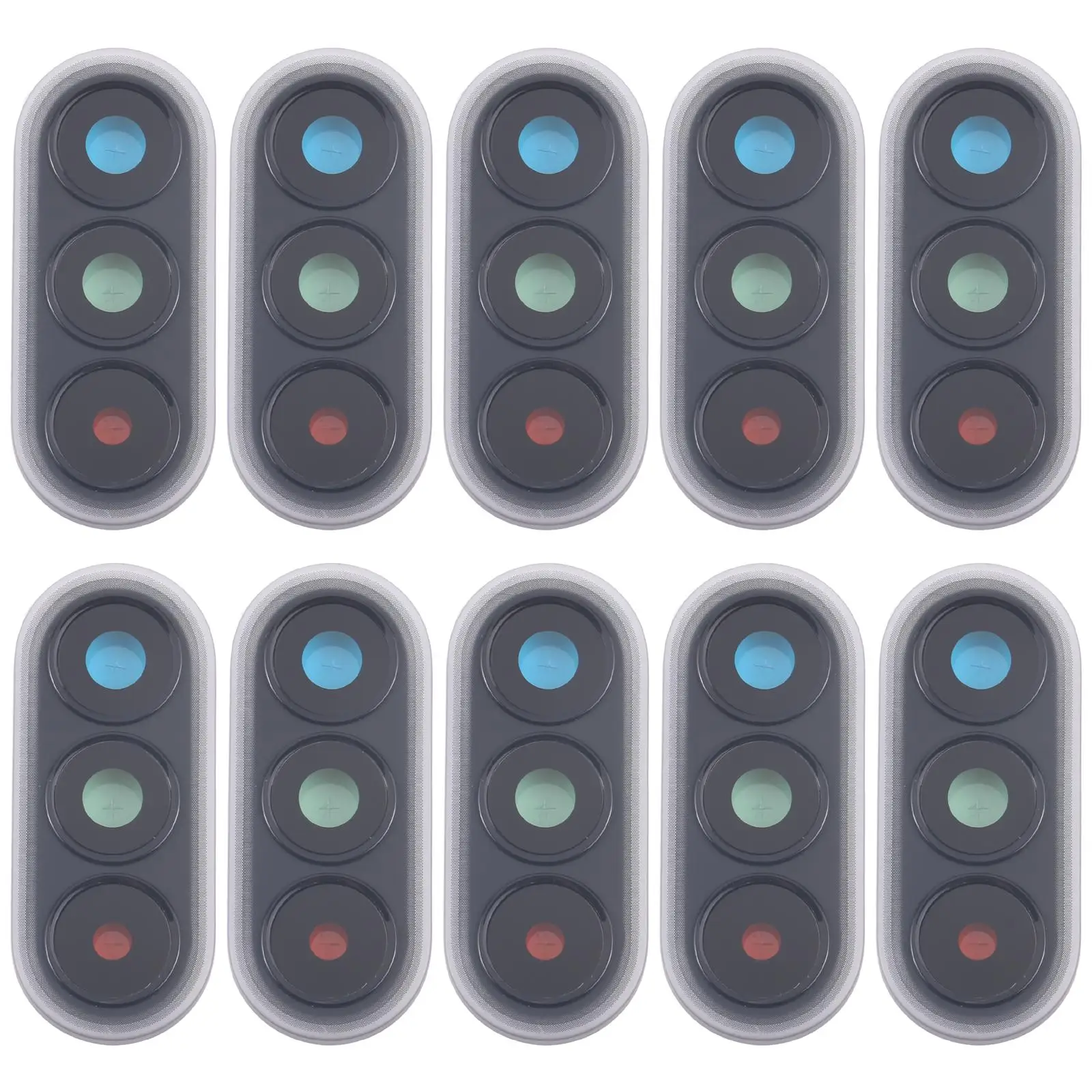 For Samsung Galaxy A57 SM-A576B 10pcs Rear Camera Lens Cover (Black)