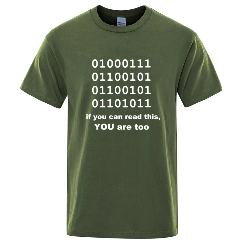 Men's T-shirt High Quality Cotton Blend Funny Programmer Printed T-shirt for Men Cool Men Hip-hop Short Sleeve T-shirt Male Tees