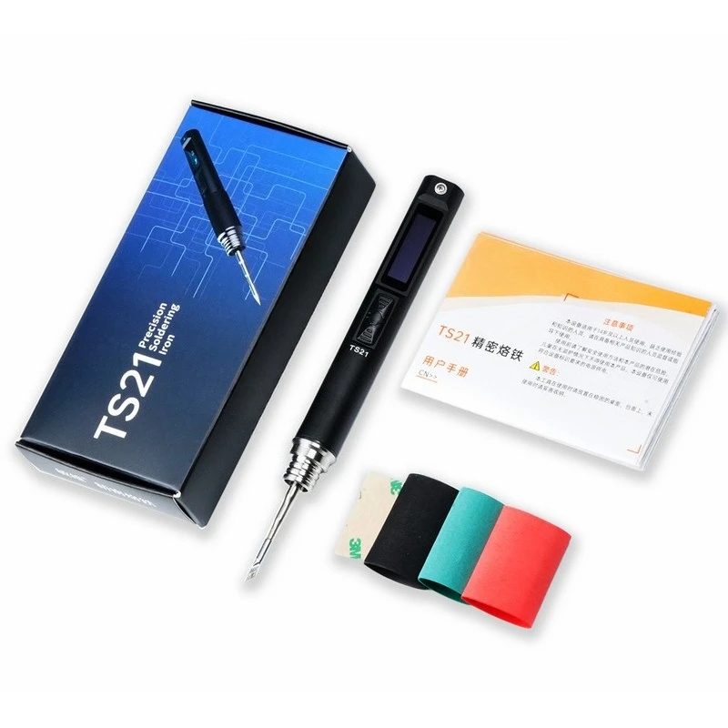 TS21 precision soldering iron 100W intelligent electric soldering iron PD welding pen 450 degree aluminum alloy body with light