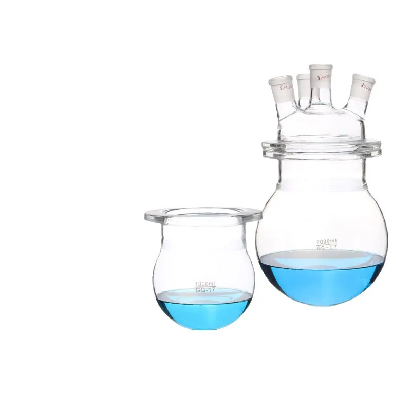 250ml 500ml 1000ml 2000ml quattro Mothes Global Glass Reactor Heavy Sheet Glass Reaction Still Reaction Flask