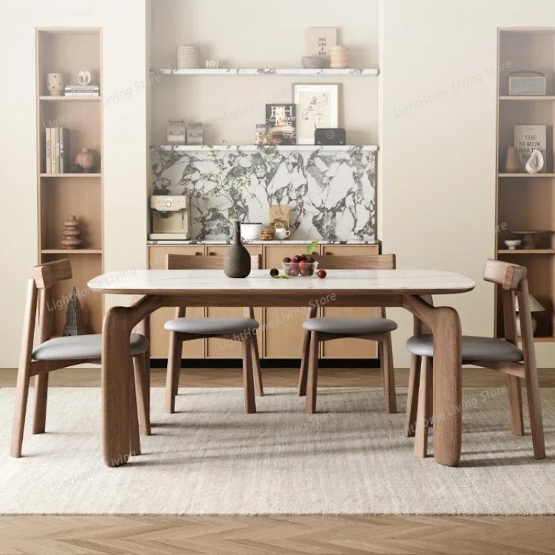 

Coffee Home Office Console Dressing Table Modern Dining Board Simple Square Floor Standing Table Rock Dining Mesas Furniture