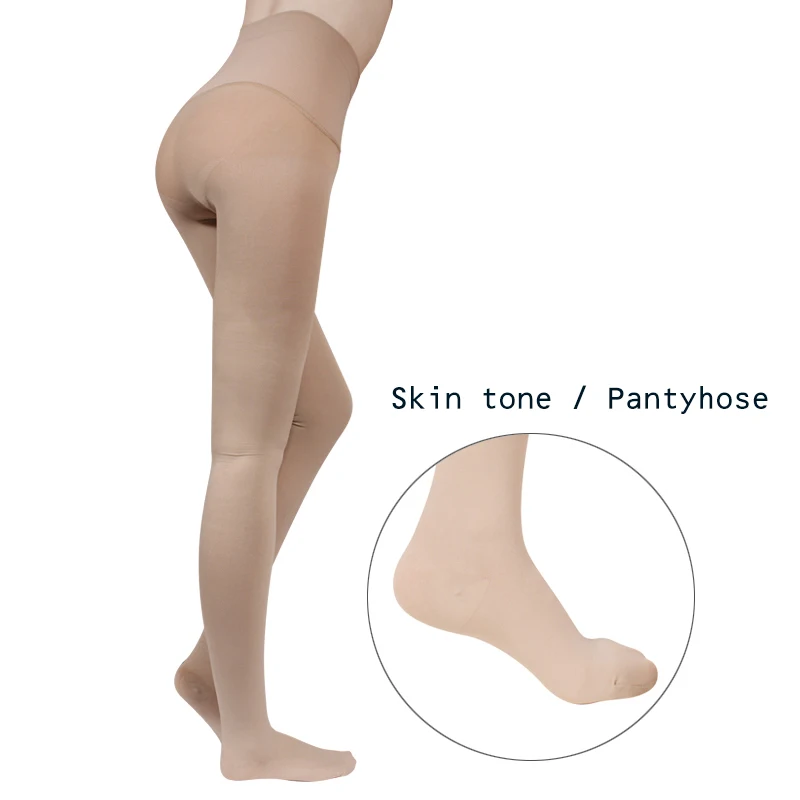 Legbeauty Seamless Compression Pantyhose Stockings 15-21mmHg High Waist Varicose Veins Leg Shaping Stovepipe Tights Closed Toe
