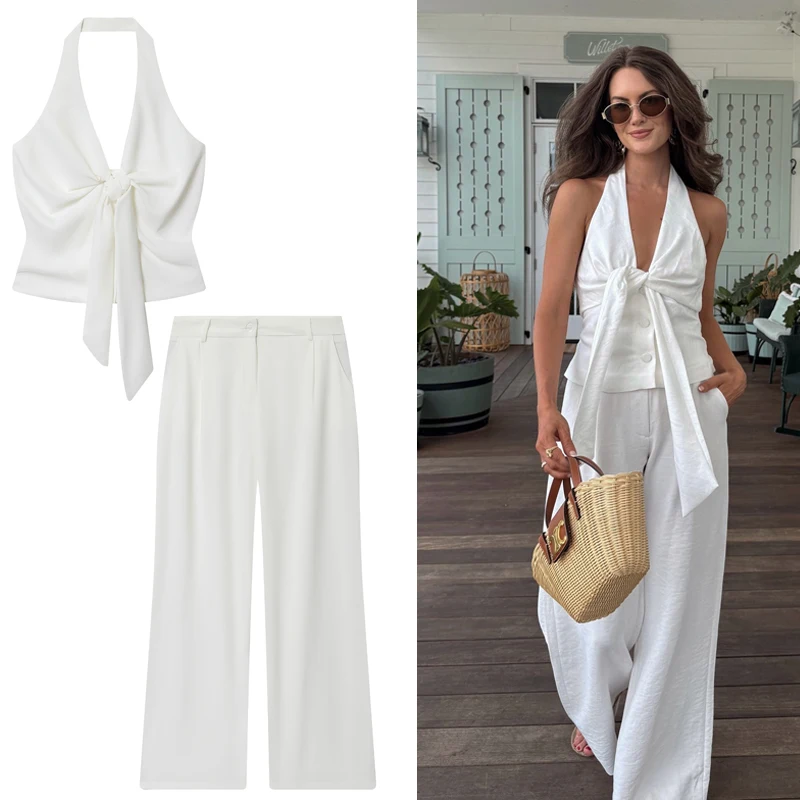 

Женский комплект из двух предметов, укороченный и нижний комплект со штанами, комплект из двух предметов, женские майки без бретелек и майки