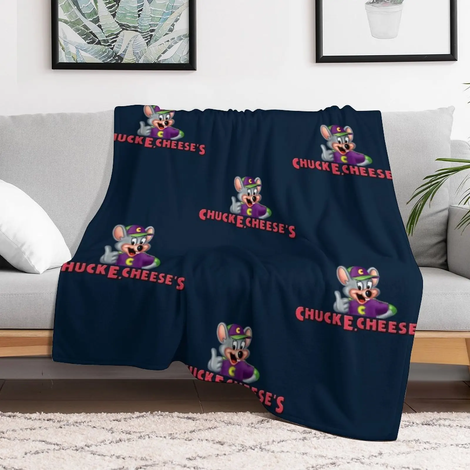 Chuck E. Cheese_amp_x27_s Throw Blanket Personalized Gift Decorative Sofas Hair Blankets