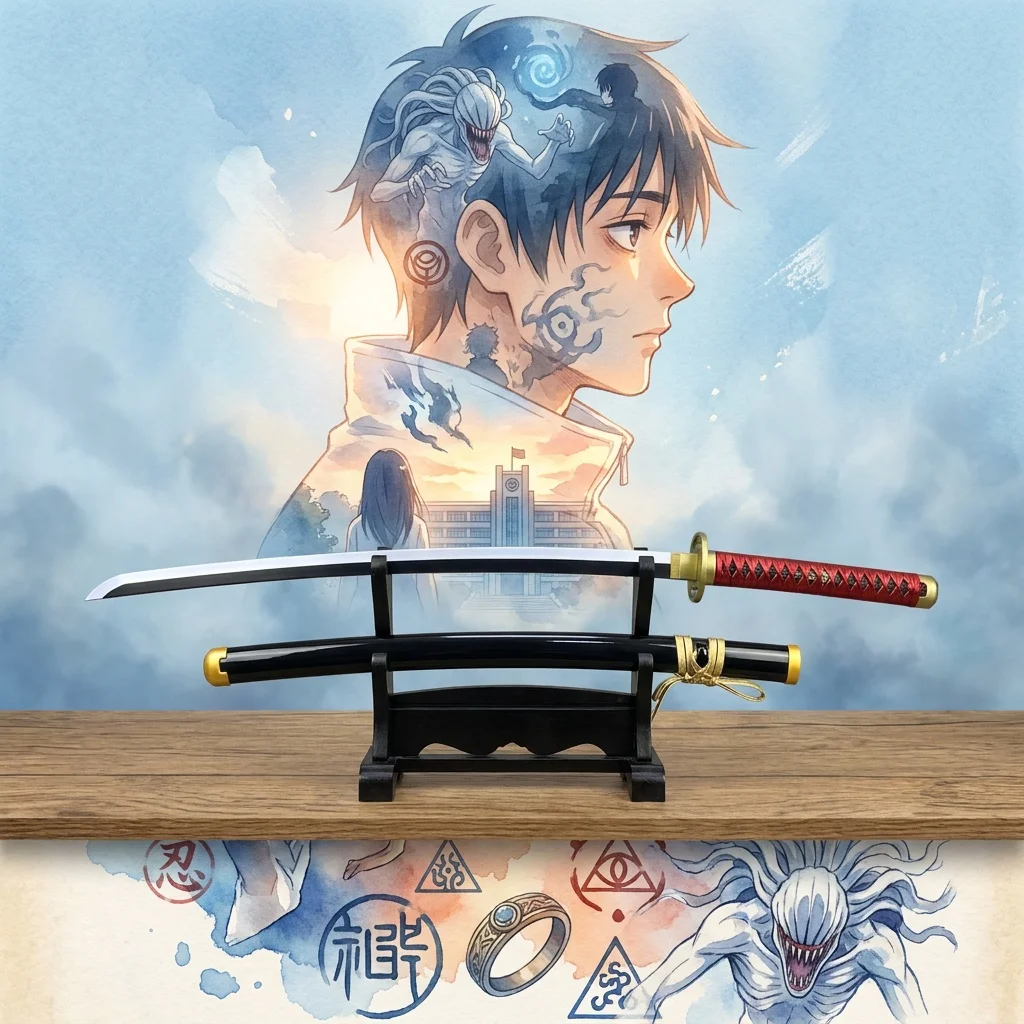 

40inch Light Jujutsu Kaisen Katana Luminous Manga Okkotsu Knife Anime Real Size Japanese Samurai Sabre Cosplay Prop Toy Gifts