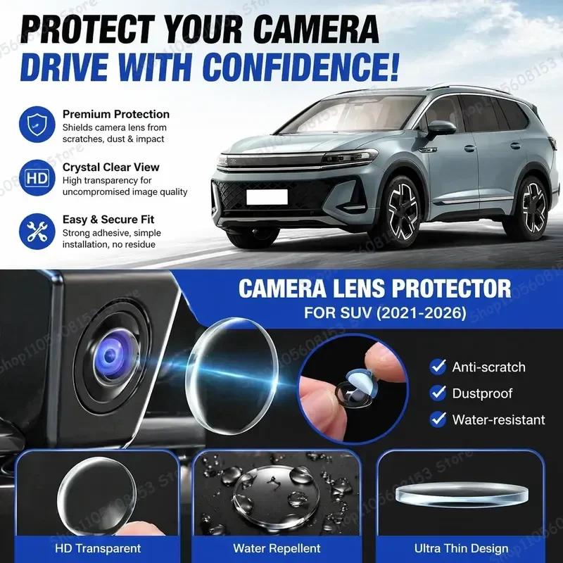 

For Volkswagen TALAGON 2021 2026 360 Degree Reverse Camera Cover Scratch Proof PC Lens Protector Sticker Set for Car Backup